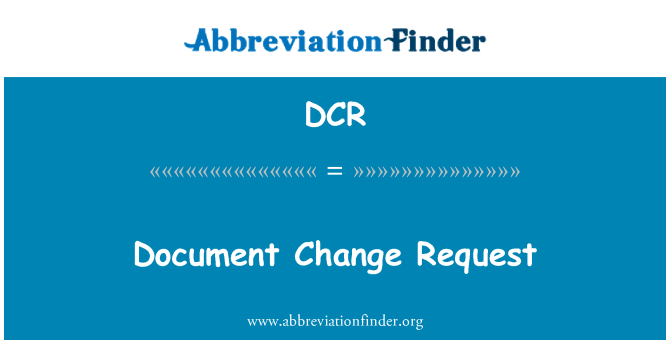 DCR: Richiesta di modifica del documento