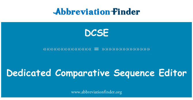 DCSE: Editor de seqüències de comparativa dedicat