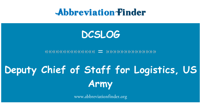 DCSLOG: Depite chèf staf pou lame lojistik, nan Etazini.