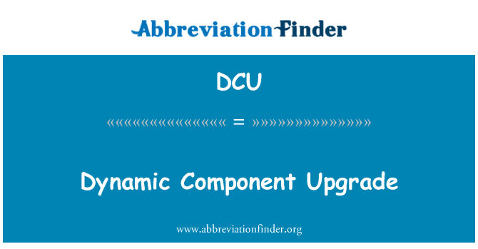 DCU: Dynamické komponenty Upgrade