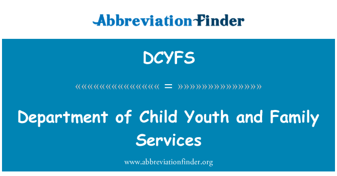 DCYFS: Juventud del Departamento de niños y servicios familiares