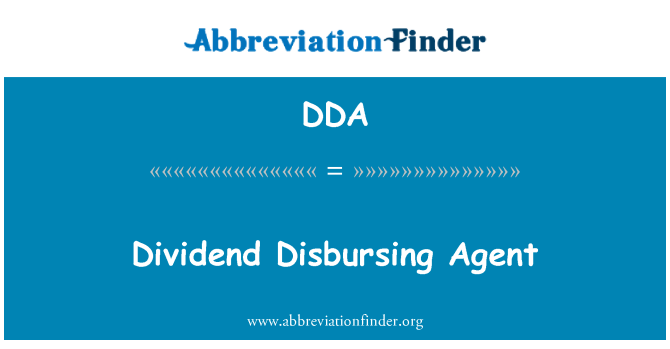 DDA: Agent vyplácení dividendy