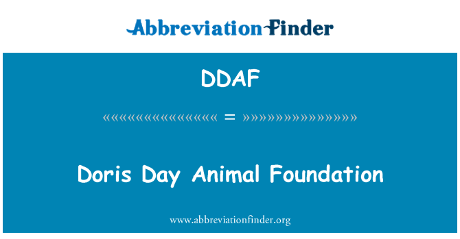 DDAF: Doris Day loomade Sihtasutus