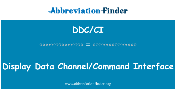 DDC/CI: Display Data Channel/käsk liides