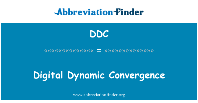 DDC: Цифровий динамічний збіжність