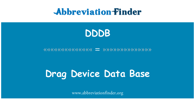 DDDB: Base de données de dispositif Drag