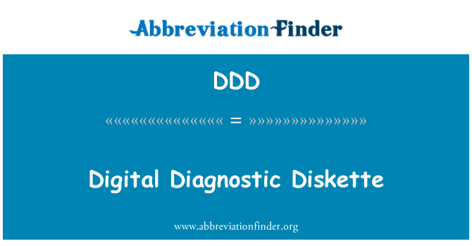 DDD: Цифровой диагностических дискету