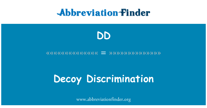 DD: Diskriminazzjoni decoy
