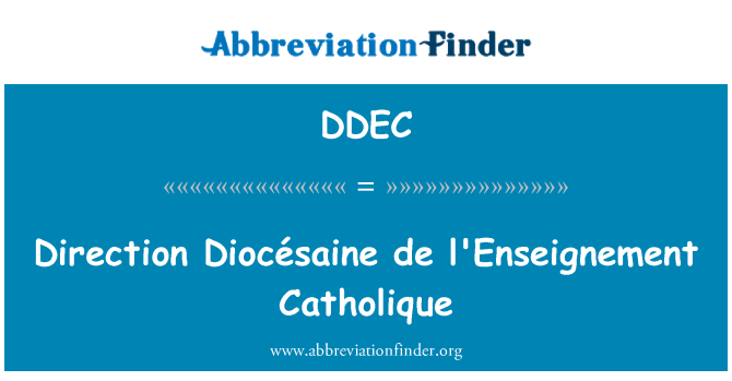 DDEC: Direksyon Diocésaine de l'Enseignement Catholique