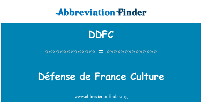 DDFC: Défense de France Culture