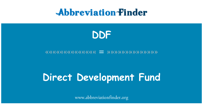 DDF: กองทุนพัฒนาโดยตรง