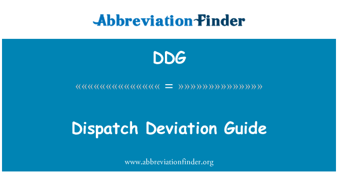 DDG: Guida di deviazione di spedizione