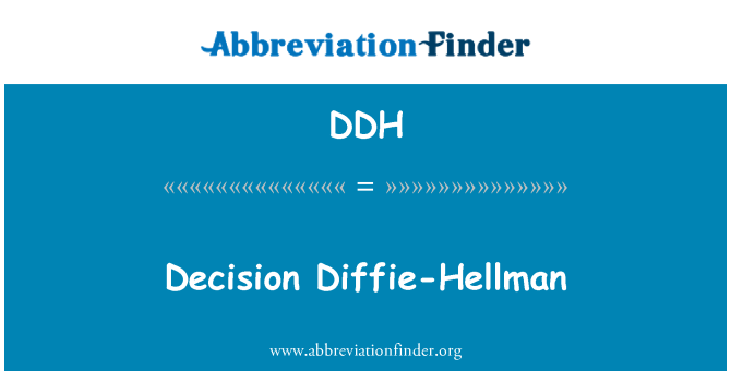 DDH: Απόφαση Diffie-Hellman