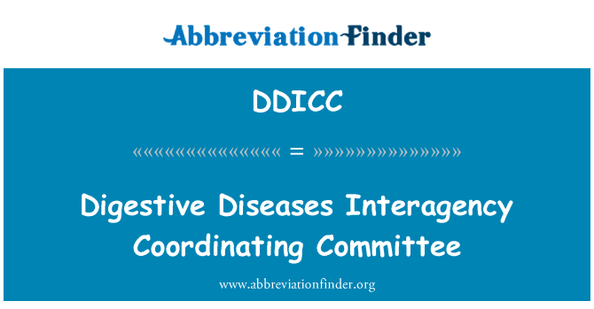 DDICC: Fordøyelsen sykdommer Interagency koordinerende komite