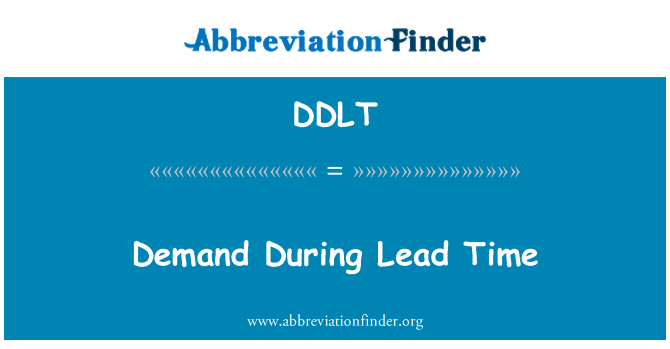 DDLT: Efterspørgsel under Lead Time
