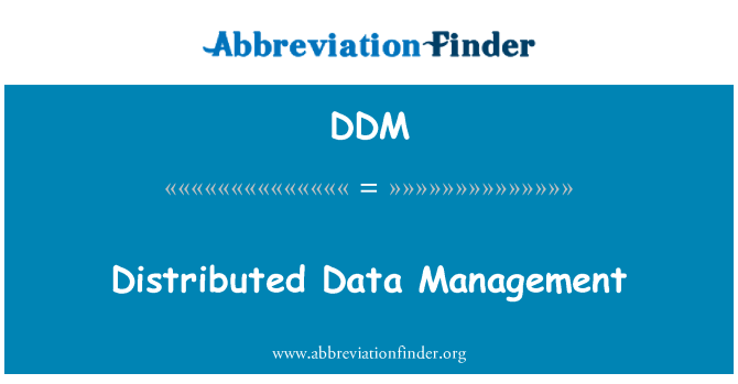 DDM: การจัดการข้อมูลแบบกระจาย