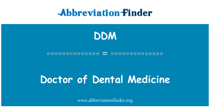 DDM: 牙科医学博士