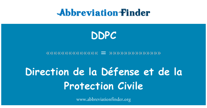 DDPC: Směr de la Défense et de la Protection Civile