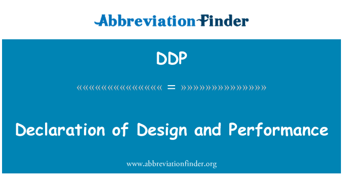 DDP: Pengisytiharan Reka bentuk dan prestasi