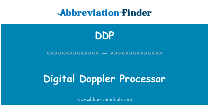 DDP: Doppler Cyfrowy procesor