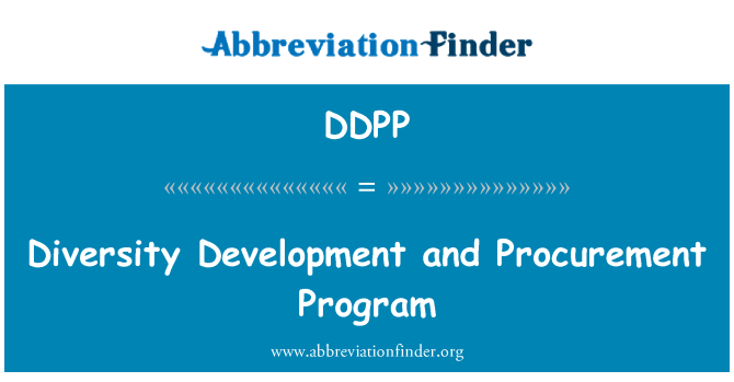 DDPP: Diversity Development and Procurement Program