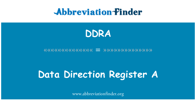 DDRA: 資料方向寄存器 A