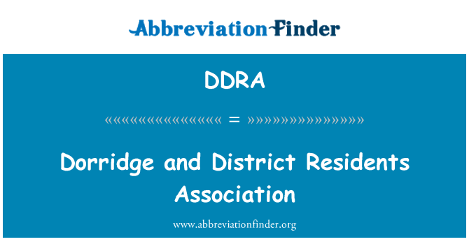 DDRA: Asociace obyvatel okresu a Dorridge