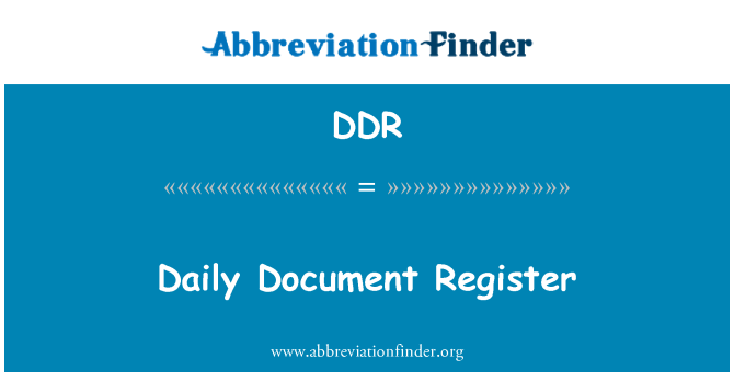 DDR: Registro diario de documento