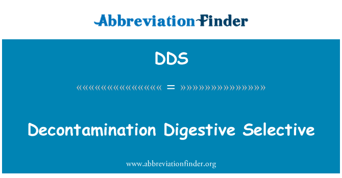 DDS: Dekontaminering mave selektiv