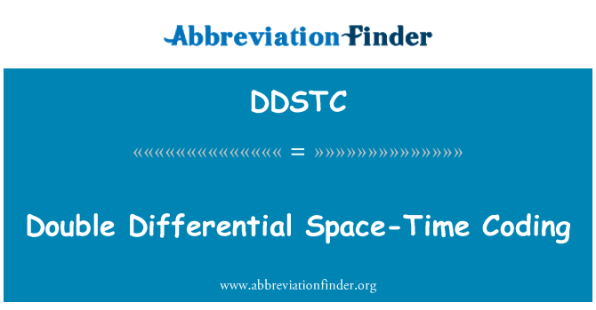 DDSTC: Espace-temps différentiel double codage