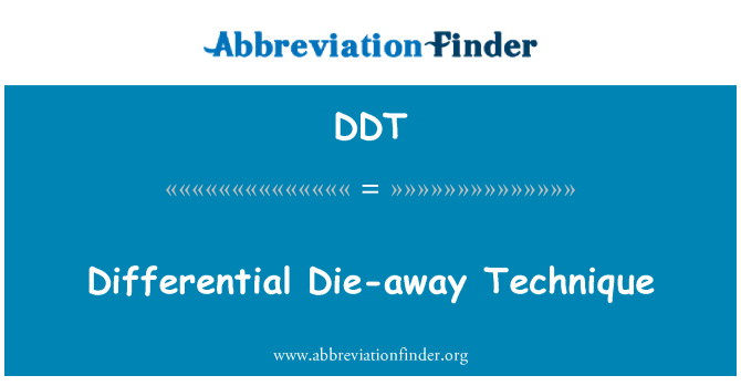 DDT: Diferenciální Die-away technika
