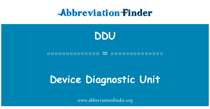 DDU: Device diagnostika seade