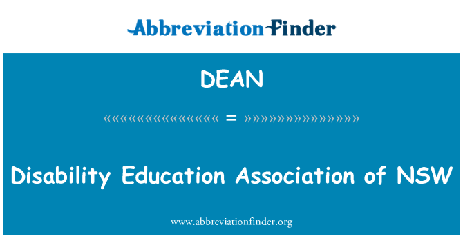 DEAN: Disability Education Association of NSW