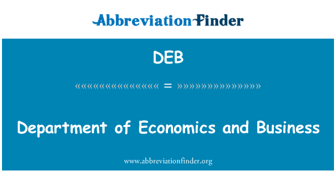 DEB: Facultatea de economie şi afaceri