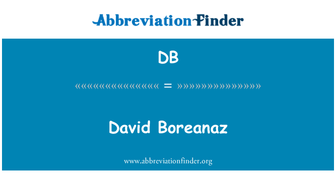 DB: David Boreanaz