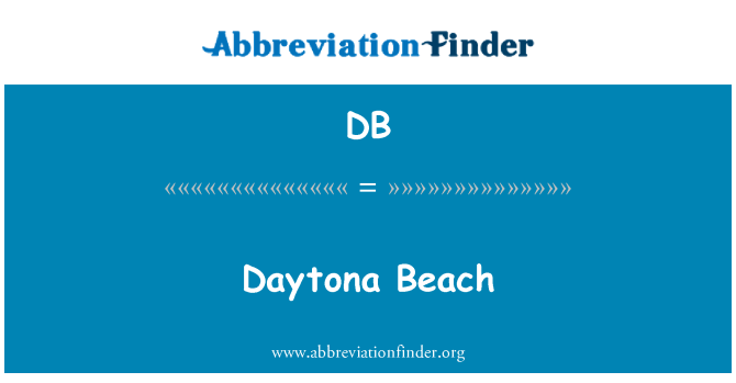 DB: Daytona Beach