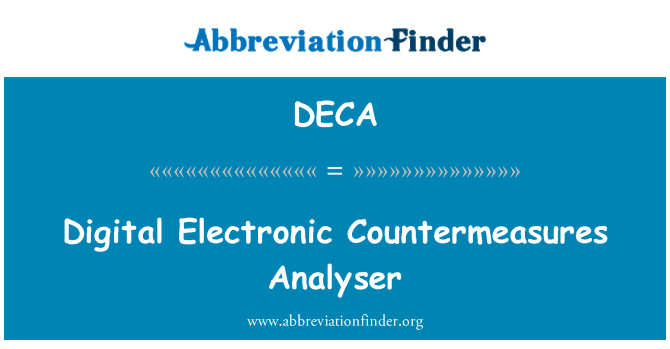 DECA: วิธีการทางอิเล็กทรอนิกส์ดิจิตอลรับมือ Analyser