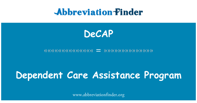 DeCAP: Ülalpeetavate eest hoolitsemine abiprogramm