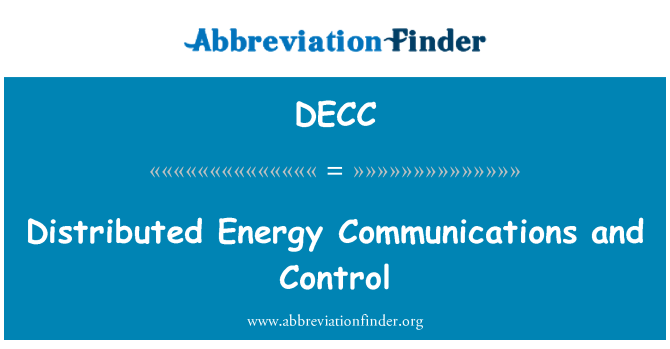 DECC: Energía distribuida comunicaciones y Control
