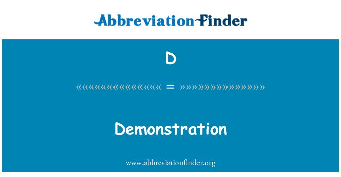 D: Demonstrace