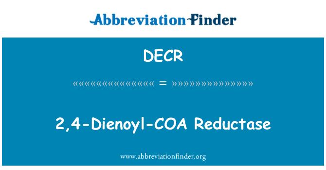 DECR: 2,4-Dienoyl-COA Reductase