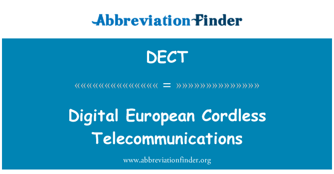 DECT: Telecomunicaciones inalámbricas digitales europeas