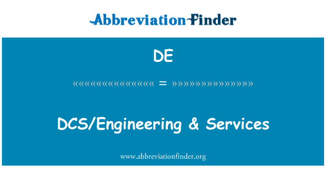 DE: Dịch vụ & DCS/kỹ thuật