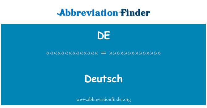 DE: Deutsch