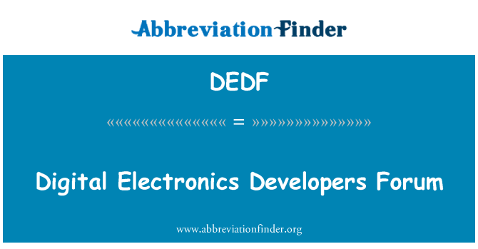 DEDF: פורום מפתחים אלקטרוניקה ספרתית