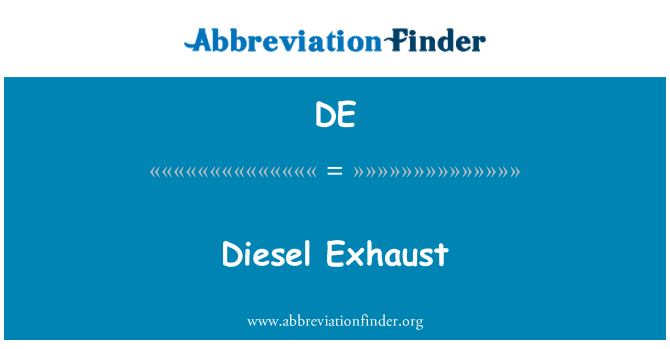 DE: Gaz d'échappement diesel