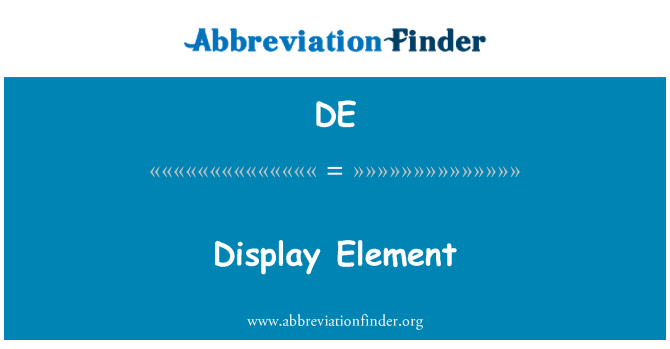 DE: Elemento de visualización