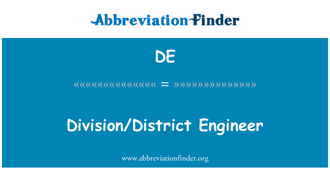 DE: Divisjon/distrikt ingeniør