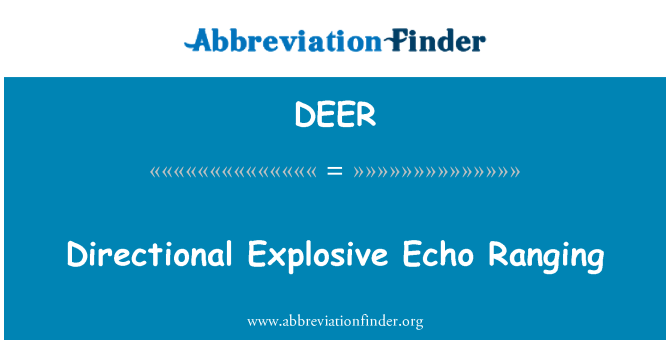 DEER: Bidirectionnelle eksplozif Écho Qui