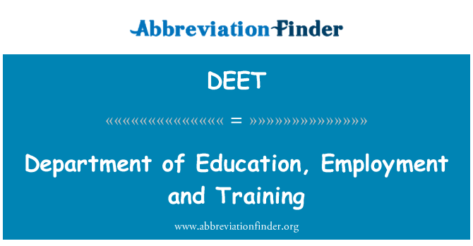 DEET: Reparto di formazione, occupazione e formazione